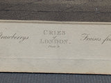 1799 Wheatley Engraving of "Strawberries, Scarlet Strawberries" from "Cries of London"