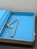 1975 Vintage Zero Halliburton Silver Aluminum Suitcase 28 x 18 x 9-1/2"