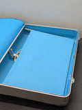 1975 Vintage Zero Halliburton Silver Aluminum Suitcase 28 x 18 x 9-1/2"