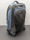 REI Explorer Expedition Wheeled‎ Rolling Travel Backpack Gray/Blue 23"x14"x10"