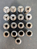 HARDINGE 4C Collet set of 17 genuine and original Hardinge