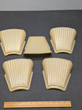 M.E.P. Art-Deco replacement slip shades for close chandelier B323