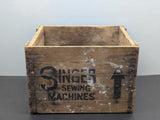 c1950 SINGER SEWING MACHINE Wood Shipping Crate - Britain