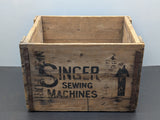 c1950 SINGER SEWING MACHINE Wood Shipping Crate - Britain
