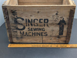 c1950 SINGER SEWING MACHINE Wood Shipping Crate - Britain