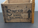 c1950 SINGER SEWING MACHINE Wood Shipping Crate - Britain