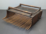 Wooden Cranberry Hand Rake - Mesh Top - 24 Wicked Teeth c1920