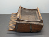 Wooden Cranberry Hand Rake - Mesh Top - 24 Wicked Teeth c1920