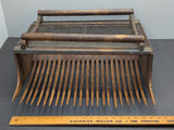 Wooden Cranberry Hand Rake - Mesh Top - 24 Wicked Teeth c1920