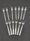 BLOCK Spain Chromatics Stainless Mid-Century Dinner and Salad forks (13)