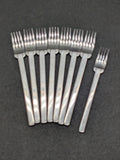 Boda Nova STOCKHOLM Stainless Mid-Century Dinner and Salad forks (7 + 1)