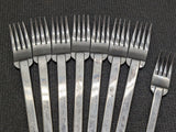 Boda Nova STOCKHOLM Stainless Mid-Century Dinner and Salad forks (7 + 1)