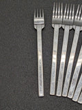 Boda Nova STOCKHOLM Stainless Mid-Century Dinner and Salad forks (7 + 1)