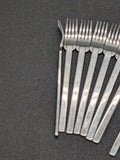Boda Nova STOCKHOLM Stainless Mid-Century Dinner and Salad forks (7 + 1)