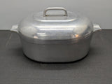WagnerWare Sidney -0- Magnalite Oval Turkey Roaster 4265-P with trivet and lid