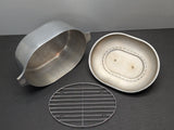 WagnerWare Sidney -0- Magnalite Oval Turkey Roaster 4265-P with trivet and lid