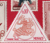 Mounted Collection of 12 Unused Postage Stamps From Monaco F*S