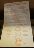 Omega Juicer Extractor Model 1000 with Optional Citrus Attachment No. 1500