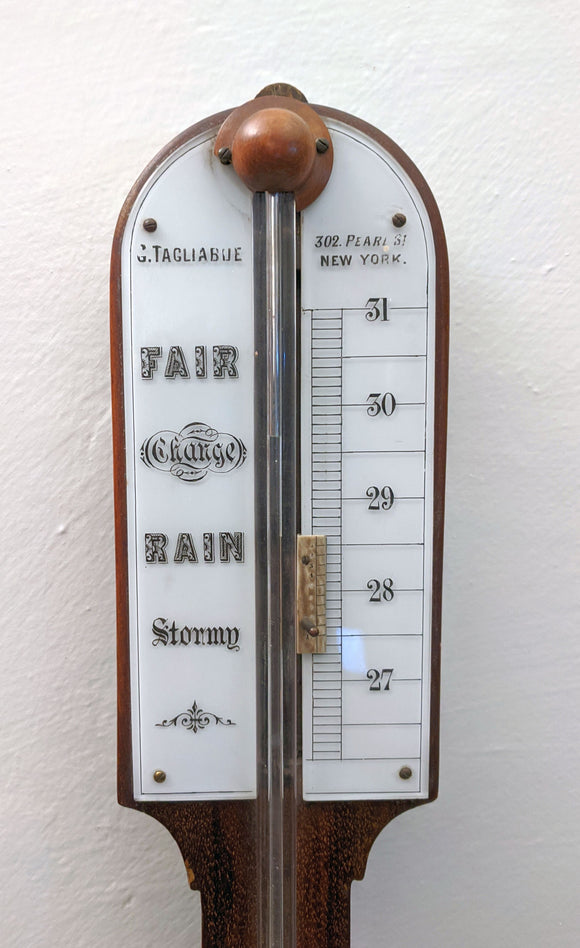 C. Tagliabue* Mahogany Stick Barometer, Mid-19th Century Made in U.S F*S.