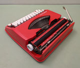 Olivetti Bambina Manual Portable Typewriter ready to type - Fire Engine Red F*S