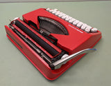 Olivetti Bambina Manual Portable Typewriter ready to type - Fire Engine Red F*S