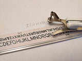 Zephyr Lettering Set* in boxwood Storage Box F*S