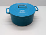 Martha Stewart 8 Quart Enameled Cast Iron Dutch Oven - Teal