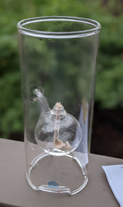 Wolfard 9in Handblown Floating Ball Glass Oil Lamp F*S