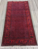 Afghani Hand Knotted Beljik Tribal Rug  3' X 6'  #1 F*S