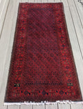 Afghani Hand Knotted Beljik Tribal Rug  3' X 6'  #2 F*S