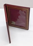 Oxblood Leather, 24KT tooled gold Twin Photo Travel Frame F*S