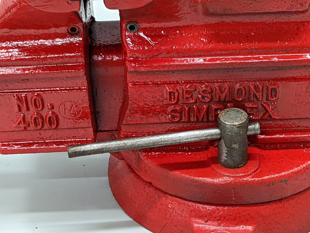 Simplex Vise Desmond Simplex No 400 Toolmakers bench vise USA - 4” wide jaws c1960 ...