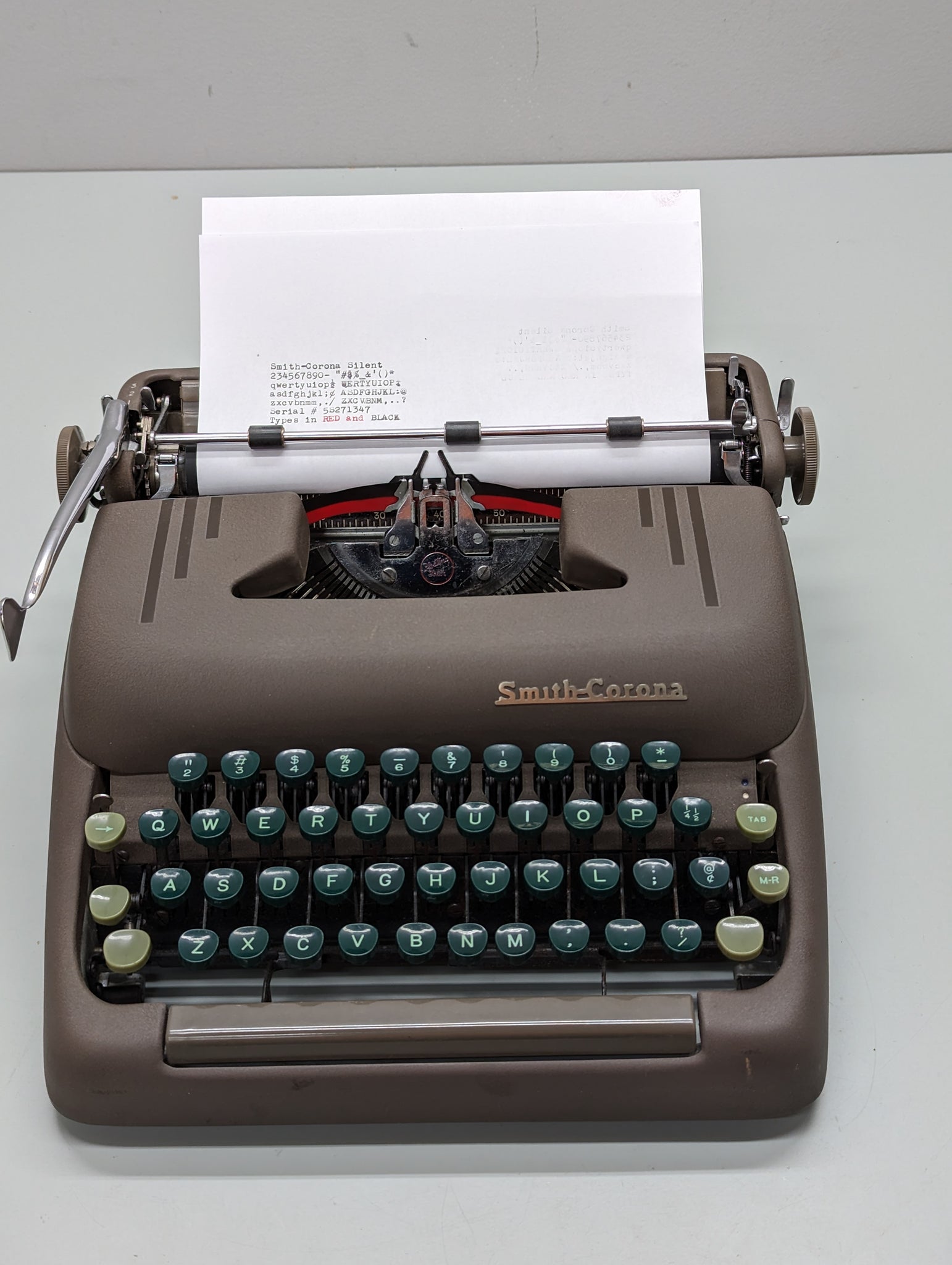 Smith-Corona Silent Portable Manual Typewriter - Deco