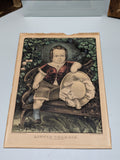 Currier And Ives Lithograph "Little Charlie, The Prize Boy" c1857-65