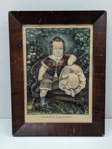 Currier And Ives Lithograph "Little Charlie, The Prize Boy" c1857-65