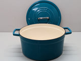 Martha Stewart 8 Quart Enameled Cast Iron Dutch Oven - Teal