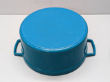 Martha Stewart 8 Quart Enameled Cast Iron Dutch Oven - Teal