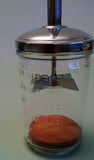 Nut Chopper - Glass Jar Measuring Cup w/Maple Block F*S