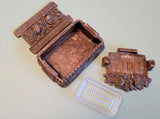 Syroco Pressed Wood Ornate Cigarette box and ashtray F*S