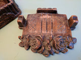 Syroco Pressed Wood Ornate Cigarette box and ashtray F*S