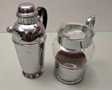 Farber Brothers Krome-Kraft ART DECO cocktail shaker and pitcher set F*S