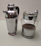 Farber Brothers Krome-Kraft ART DECO cocktail shaker and pitcher set F*S