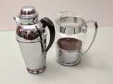 Farber Brothers Krome-Kraft ART DECO cocktail shaker and pitcher set F*S