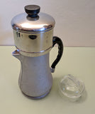 Guardian Service Atomic-Age Hammered Aluminum Stovetop Drip coffeepot. F*S