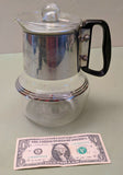 Silex Glass And Aluminum Stove Top Coffee Pot with a glass bubbling top F*S