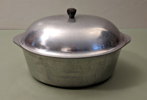 Household Institure Cast Aluminum Art-Deco 6 qt Oval Roaster w/Lid F*S