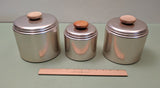 1960s Gold* Alum Nesting Canister Set Flour-Sugar-Coffee F*S