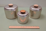 1960s Gold* Alum Nesting Canister Set Flour-Sugar-Coffee F*S