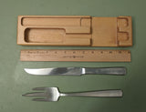 Gense Swedish Mid-Century Carving Set - Stainless Steel in ash holder F*S