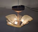 M.E.P. Art-Deco slip shade close chandelier F*S